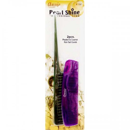 Annie Pearl Shine Pocket Coarse Rat Tail Comb #152